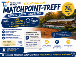 Auf den Spuren von Boris Becker: Blau-Weiß Leimen lädt zum offenen Matchpoint-Treff ein